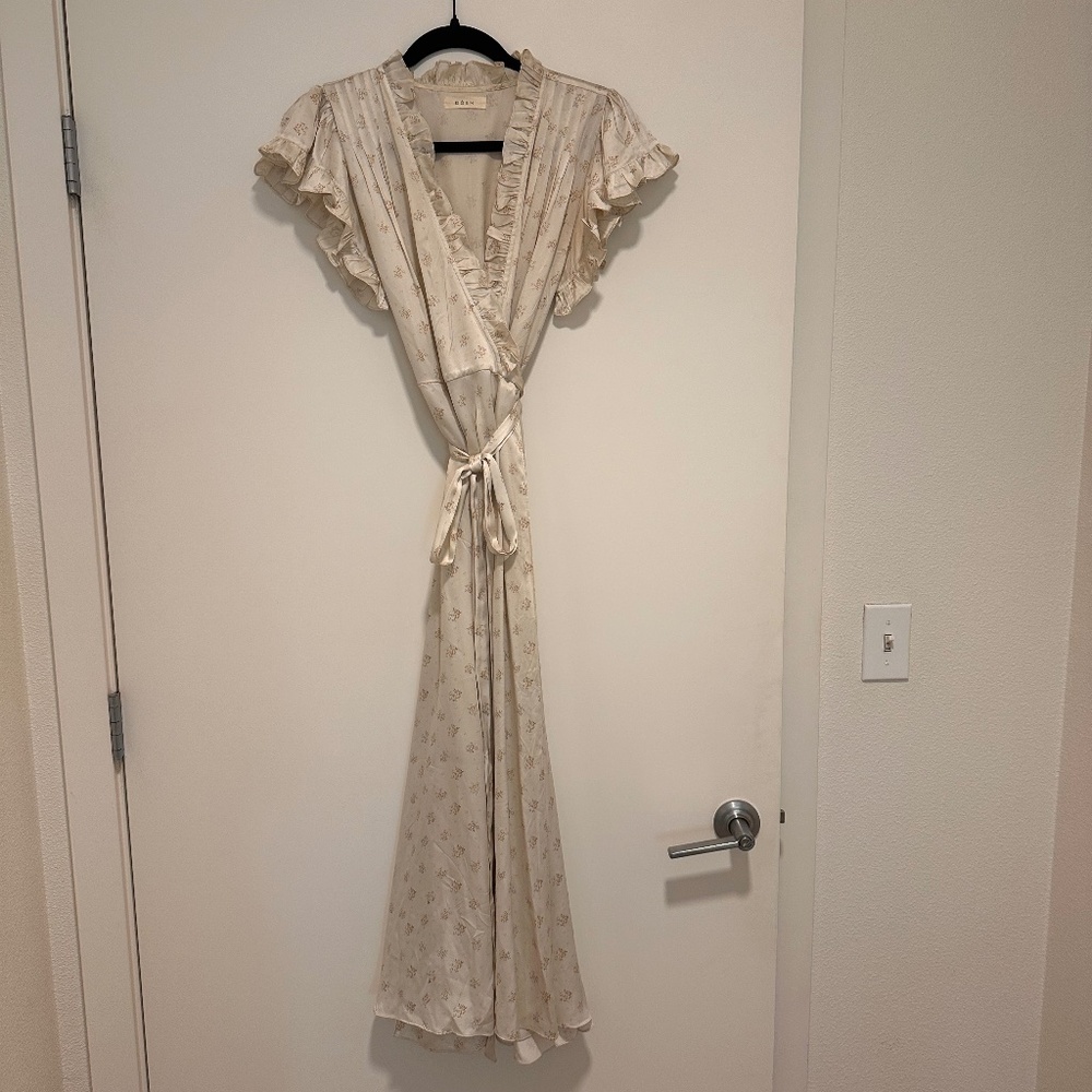 DOEN silk wrap midi dress